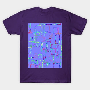 Rainbow Blocks on Blue Violet 5748 T-Shirt